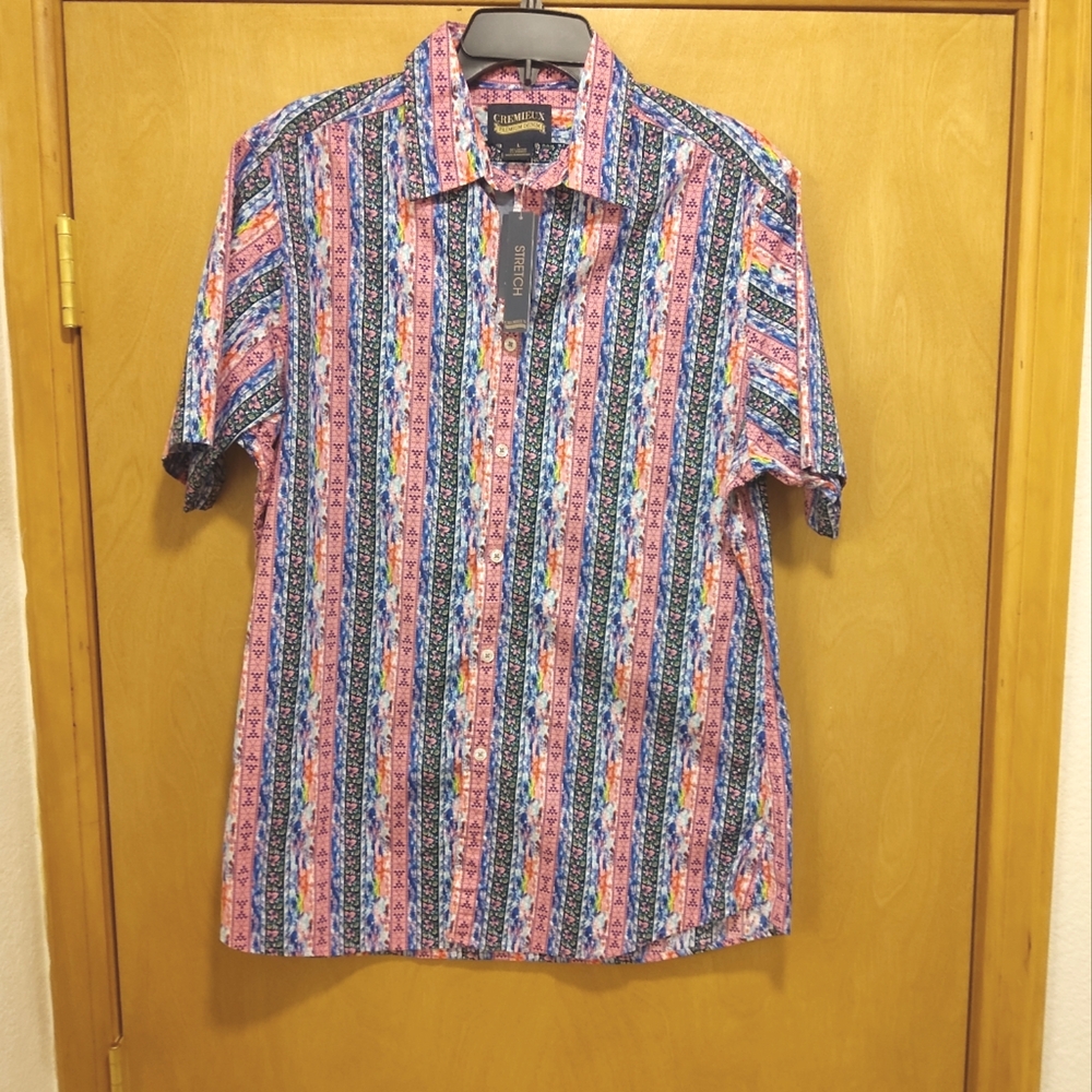 2/$15 NWT Cremieux L  Multicolor Print Shirt Firm Price